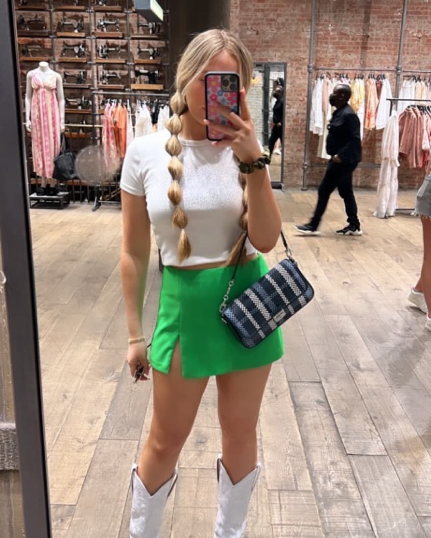 Green Amanda Uprichard Skort - Image 1