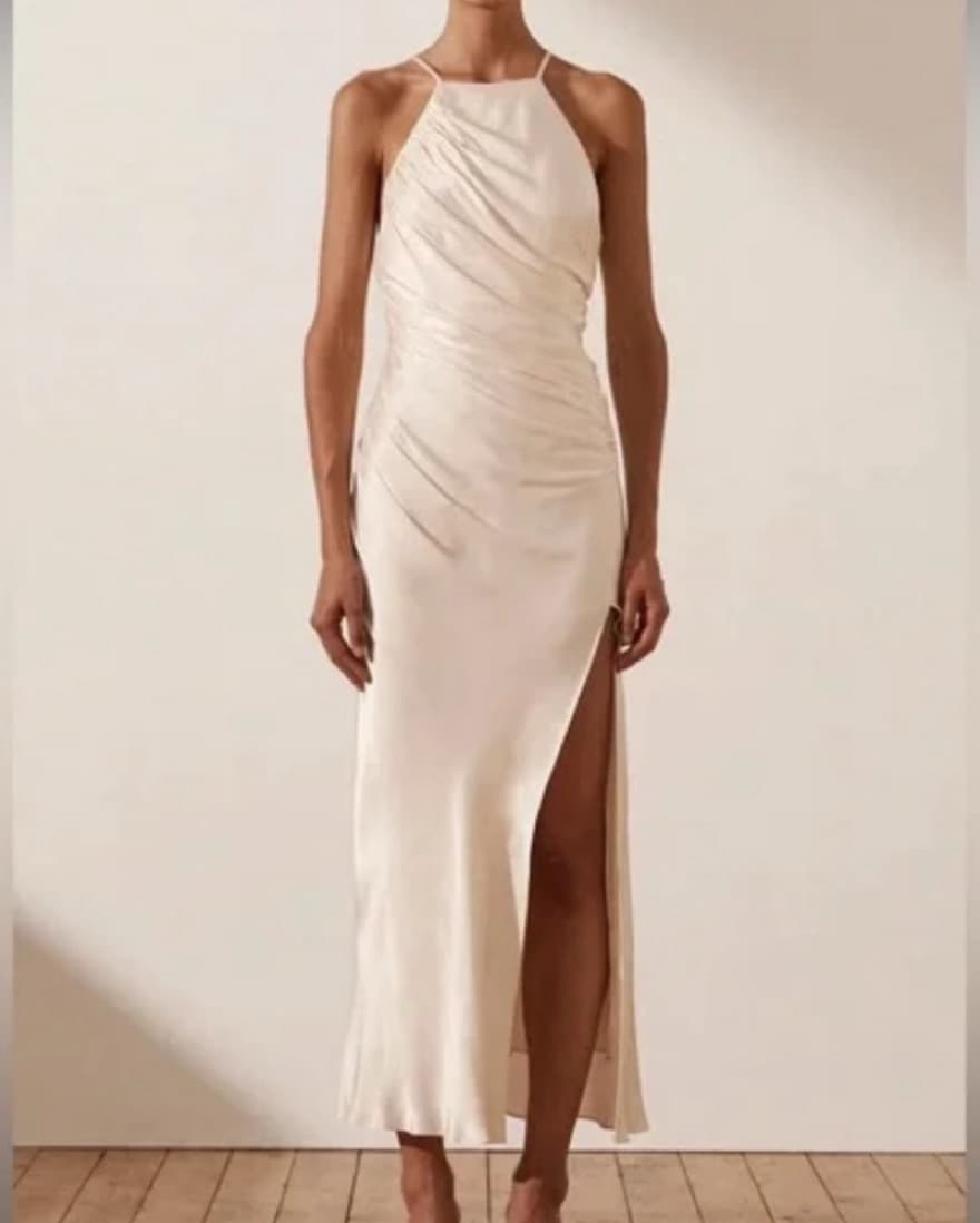 Champagne Shona Joy Midi Dress! - Image 4