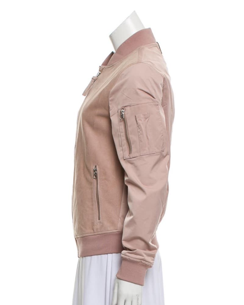 Suede Accented Bomber Jacket - Image 2