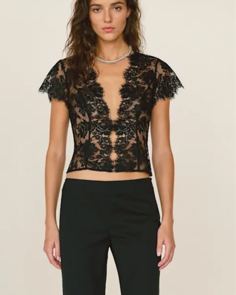 Reformation Eugenie Lace Top  - Image 2