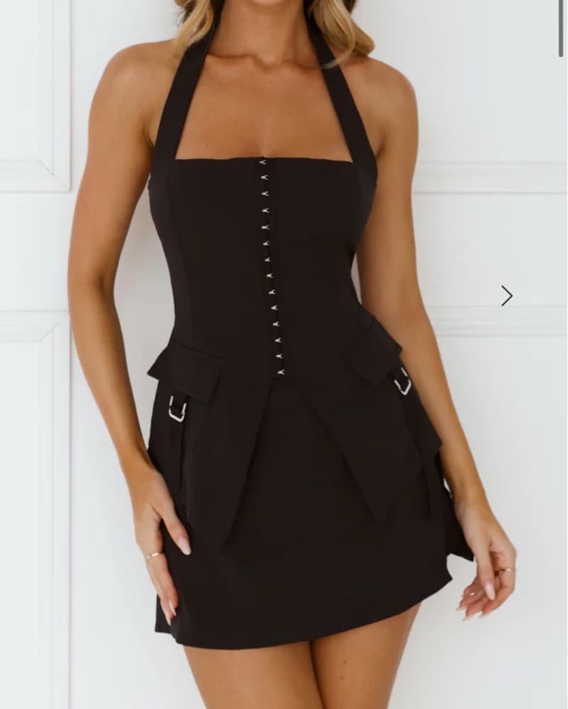 Tammy Halter Top - Black (Part Of Set) - Image 1