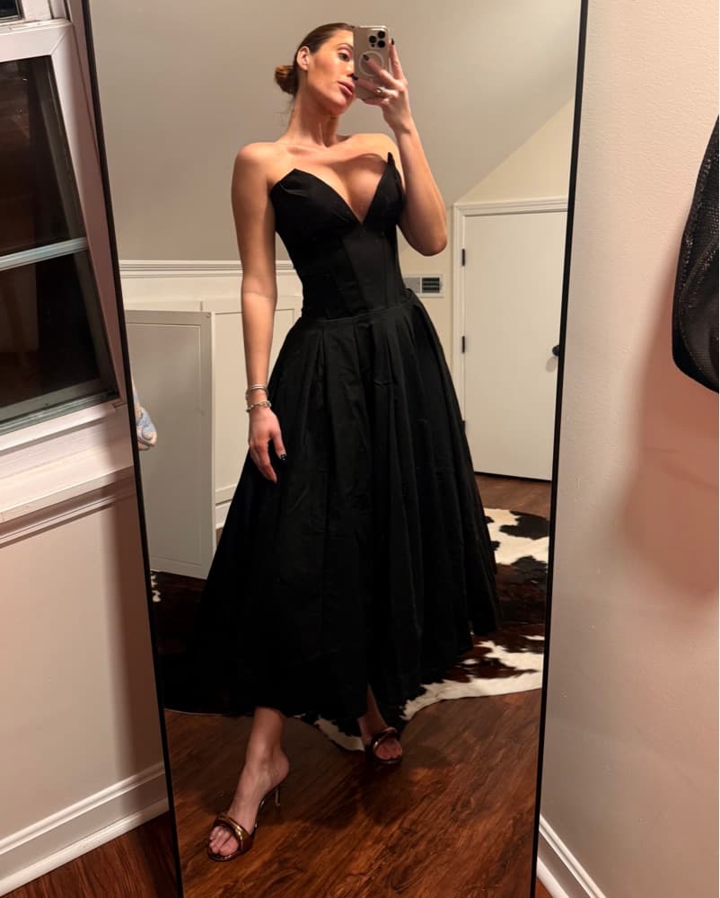Miss Rosier Black Corset Dress - Image 4