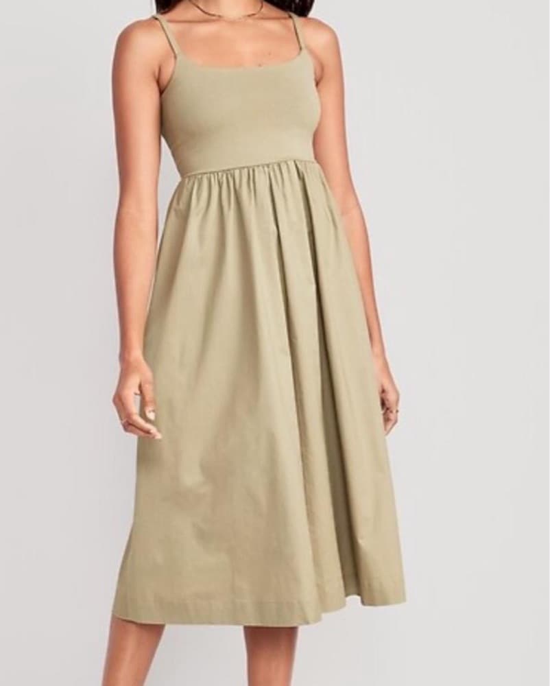 Chic Midi Linen Dress  - Image 1