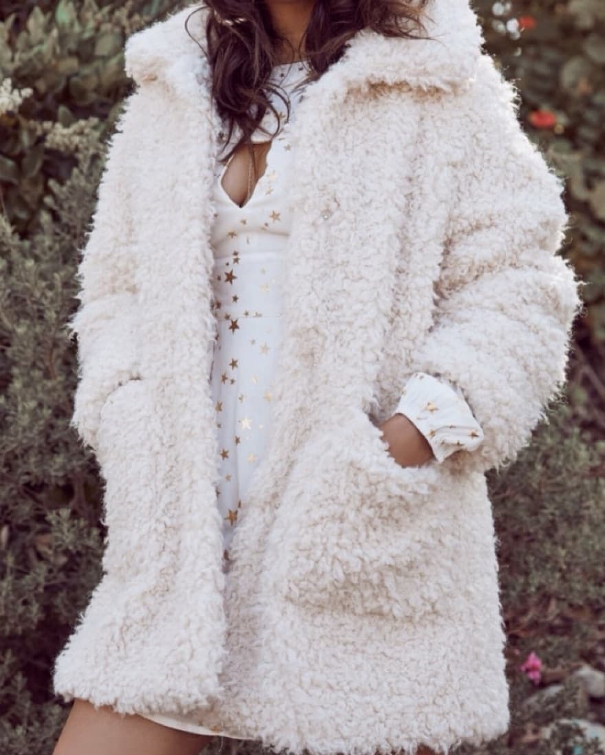 Fuzzy Long Fur Coat - Image 2
