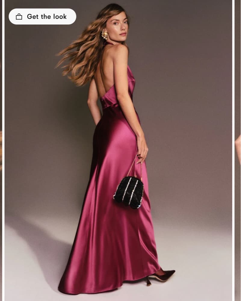 Reformation Vibrant Fuchsia Silk Halter - Image 3