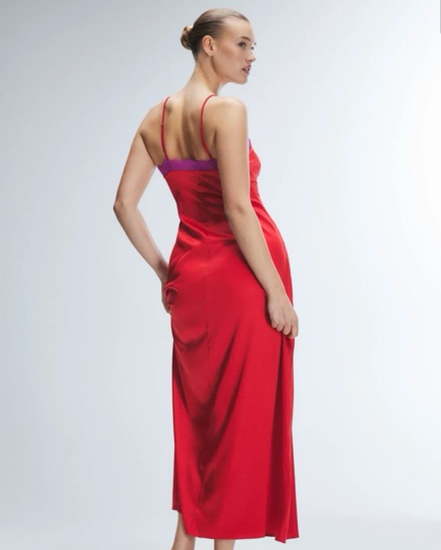 Lace Trim Maxi Dress  - Image 2