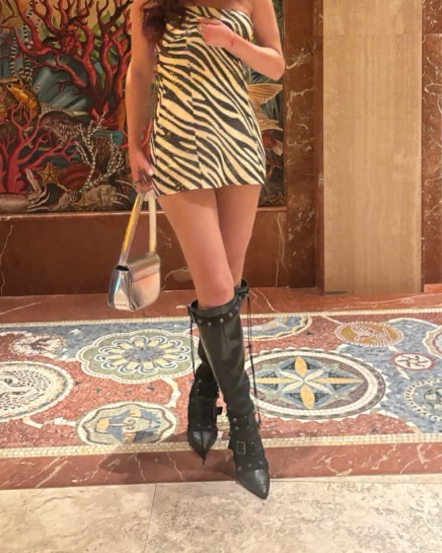 Fierce Zebra Print Bodycon Mini Dress - Image 2