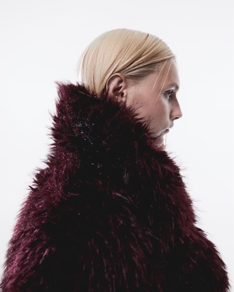 Bordeaux Faux Fur Jacket   - Image 1