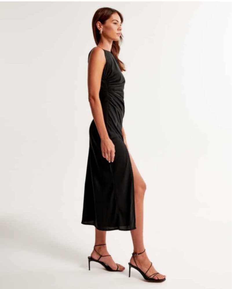 Black Backless Midi Dress - Image 3