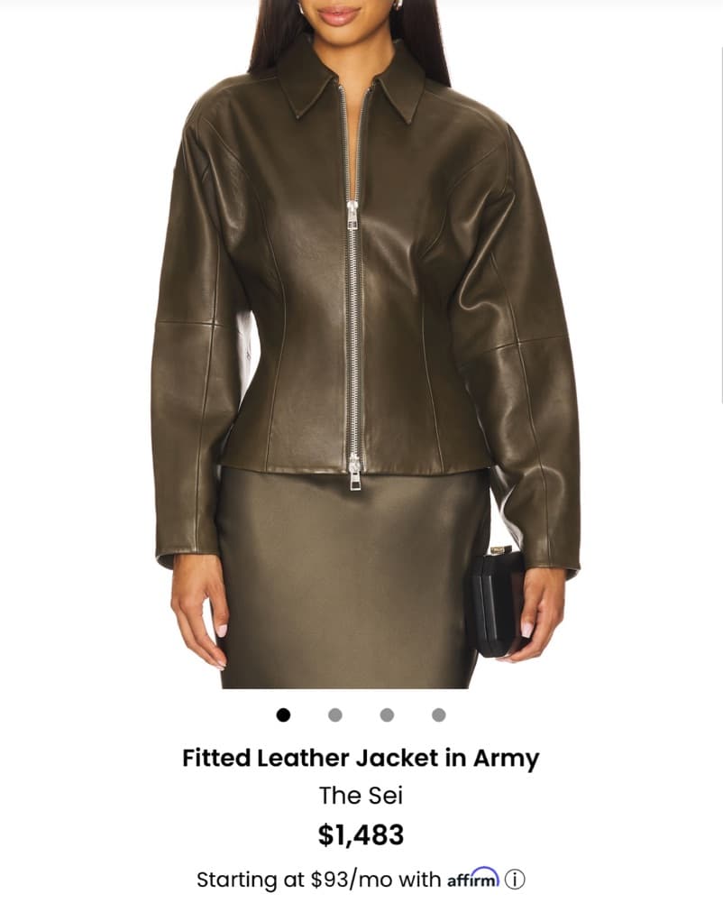 $1500 The Sei Fitted Leather Jacket  - Image 2