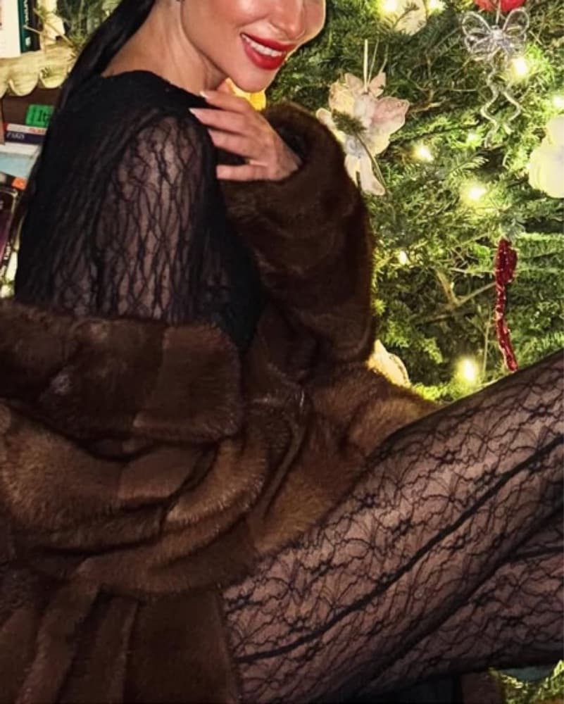 Black Lace Sheer Jumpsuit With Skirt - Image 4