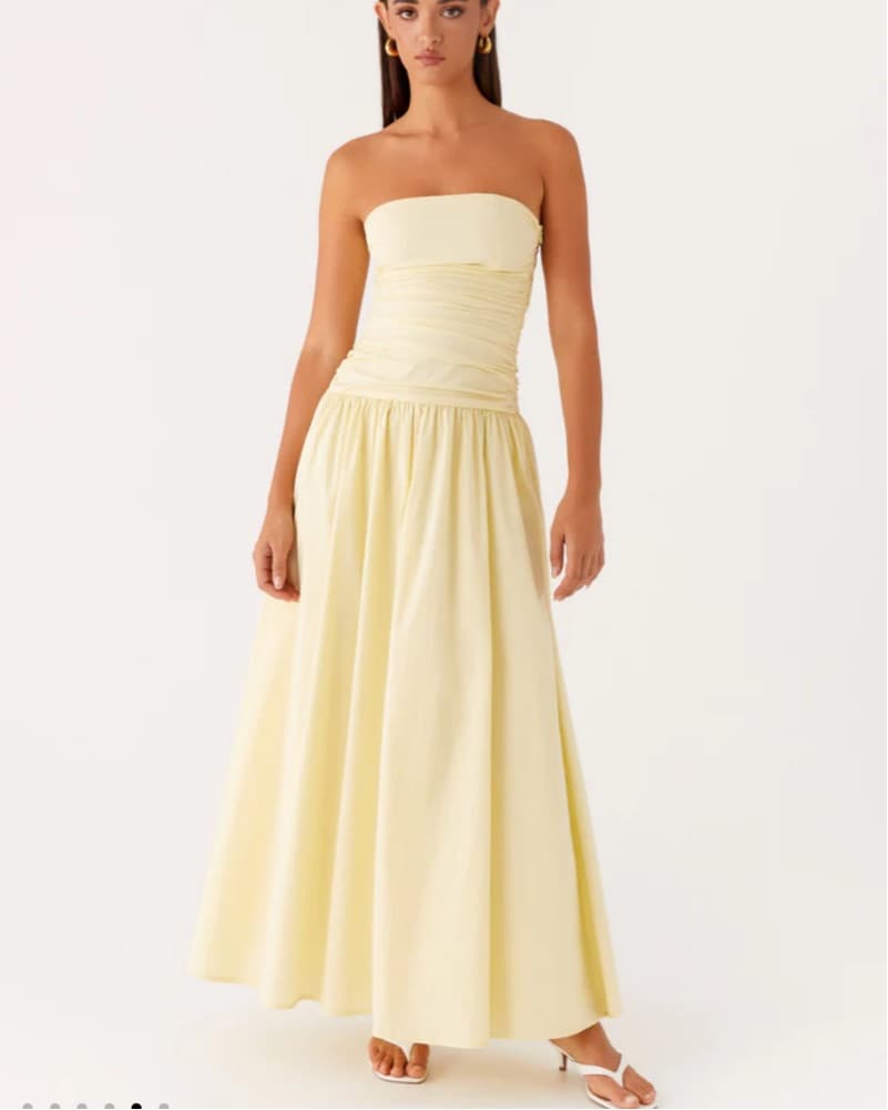 Peppermayo Yellow Drop waist Maxi Dress  - Image 1