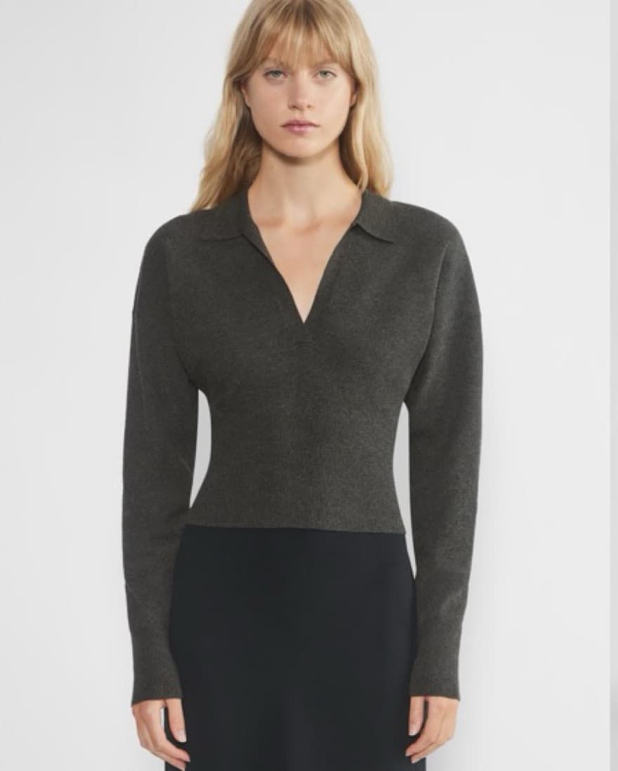 Elegant Charcoal Knit Swearer - Image 2