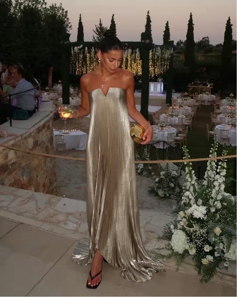 Lidee Black Tie Gown Gold Shimmer  - Image 3