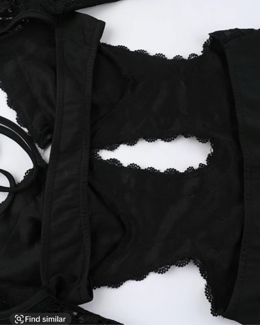 Festival Black Lace Romper - Image 3