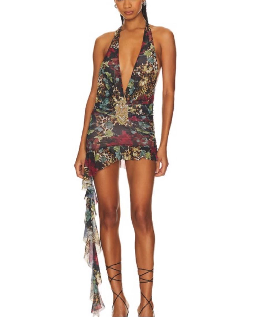 Jaded London Cindy Mini Dress Cheetah - Image 1