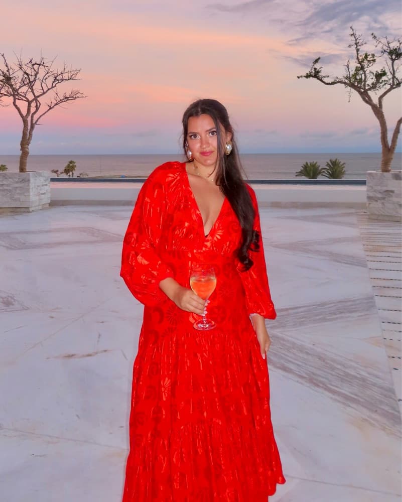 Farm Rio Long-Sleeve Jacquard Maxi Dress - Image 1