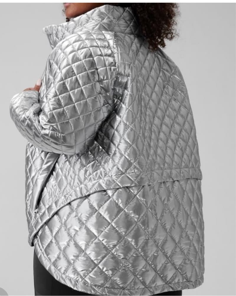 Silver Athleta Puffer Jacket - Image 4