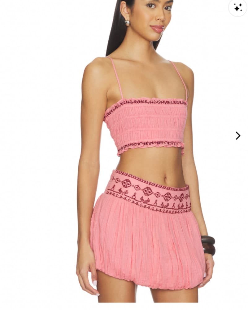Smocking Bandeau Top & Bubble Hem Mini  - Image 4