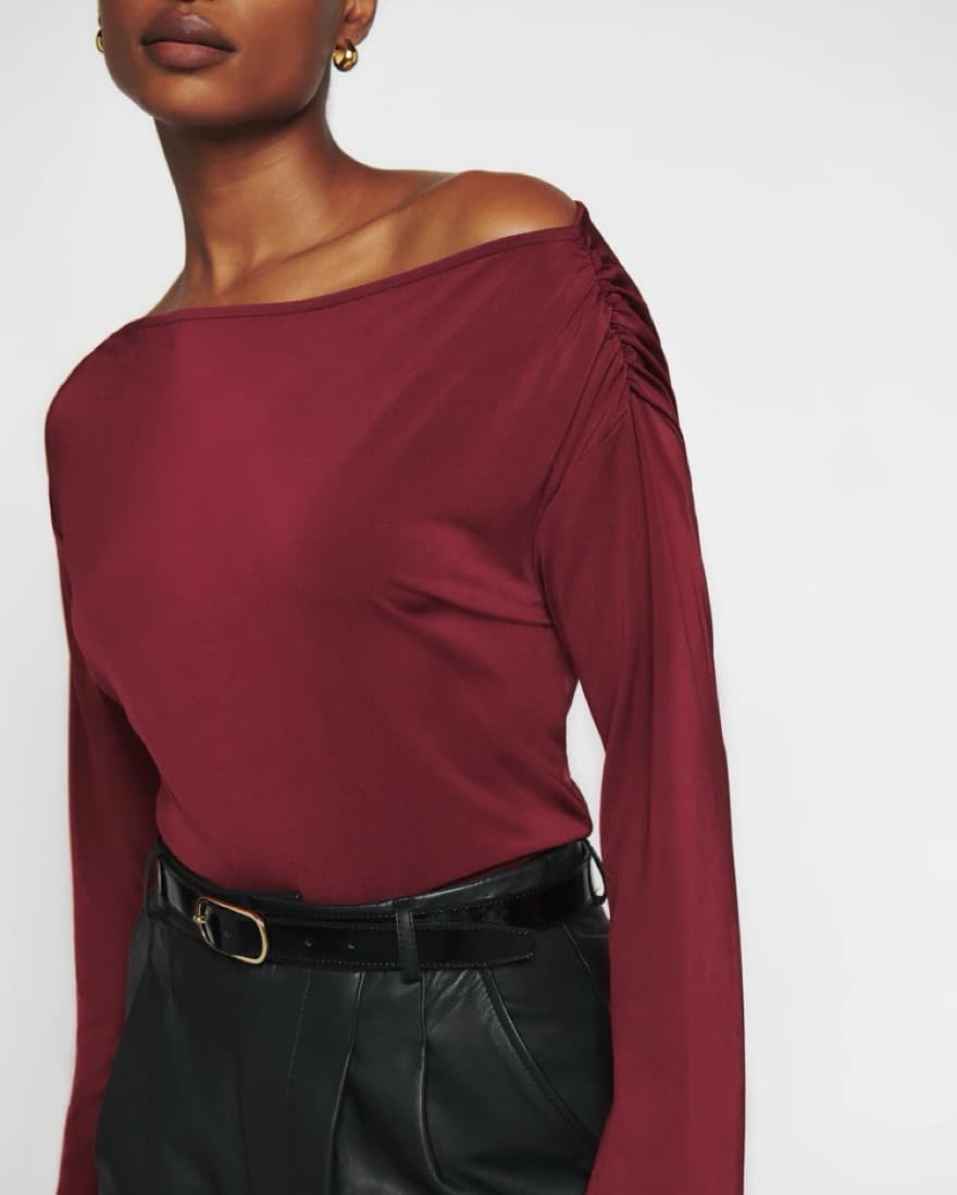 Reformation Jettie Knit Red Top - Image 1