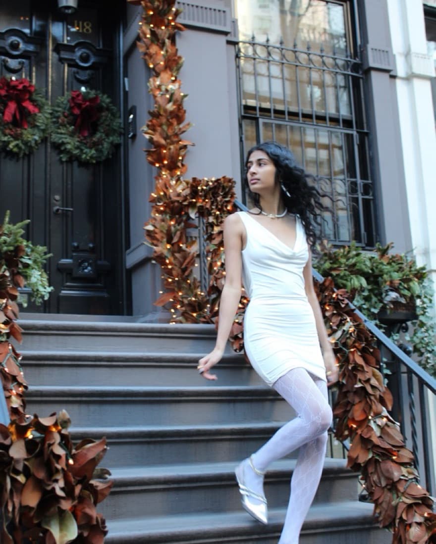 Stunning White Meshki Bodycon Dress - Image 1