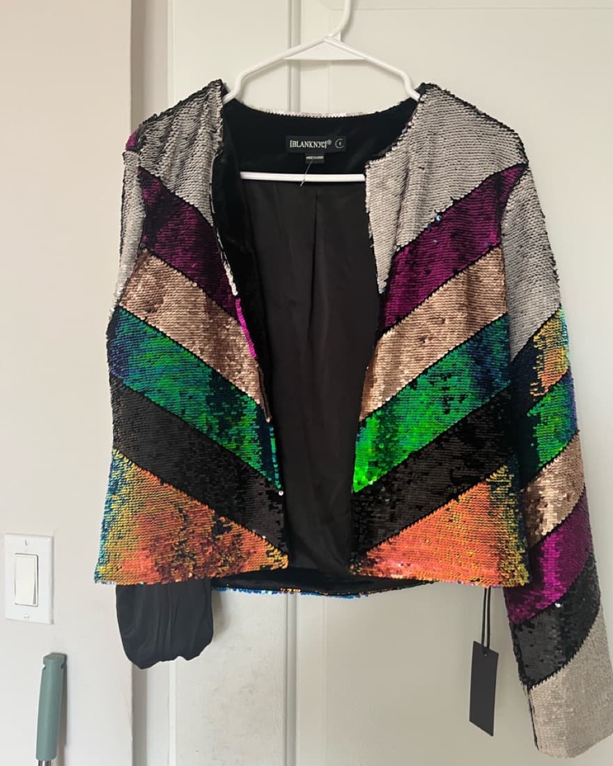 Sequin Bomber Jacket - Image 3