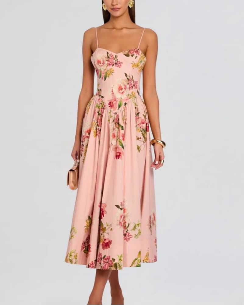 Hemant & Nandita Floral Corset Dress - Image 1