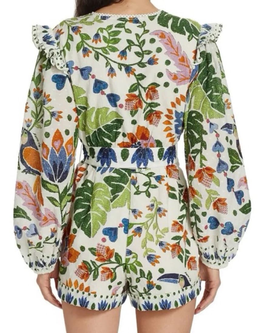 Farm Rio Summer Garden Romper - Image 3