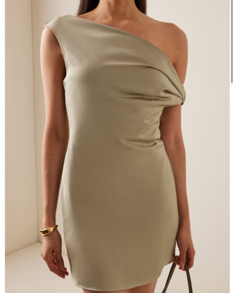 Moda Operandi One-Shoulder Satin Dress - Image 1