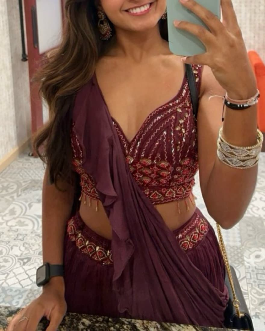 Magenta Designer Lehenga/Chaniya Choli - Image 2