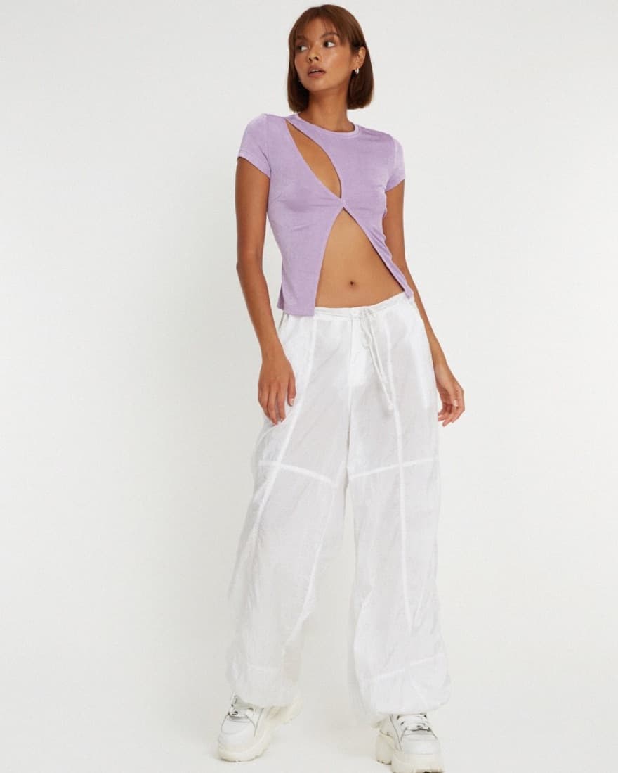 Purple Cut-Out Short Sleeve - Image 2