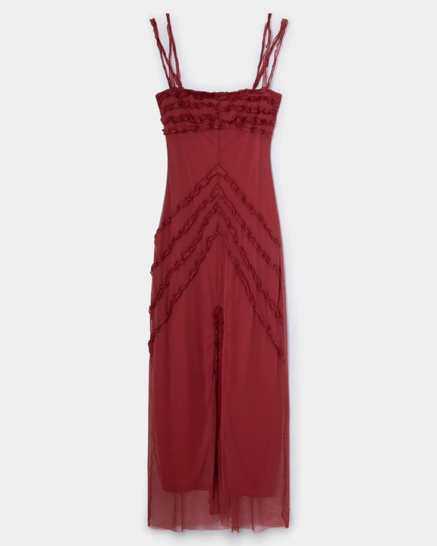 Laagam Red ruffle dress - Image 2