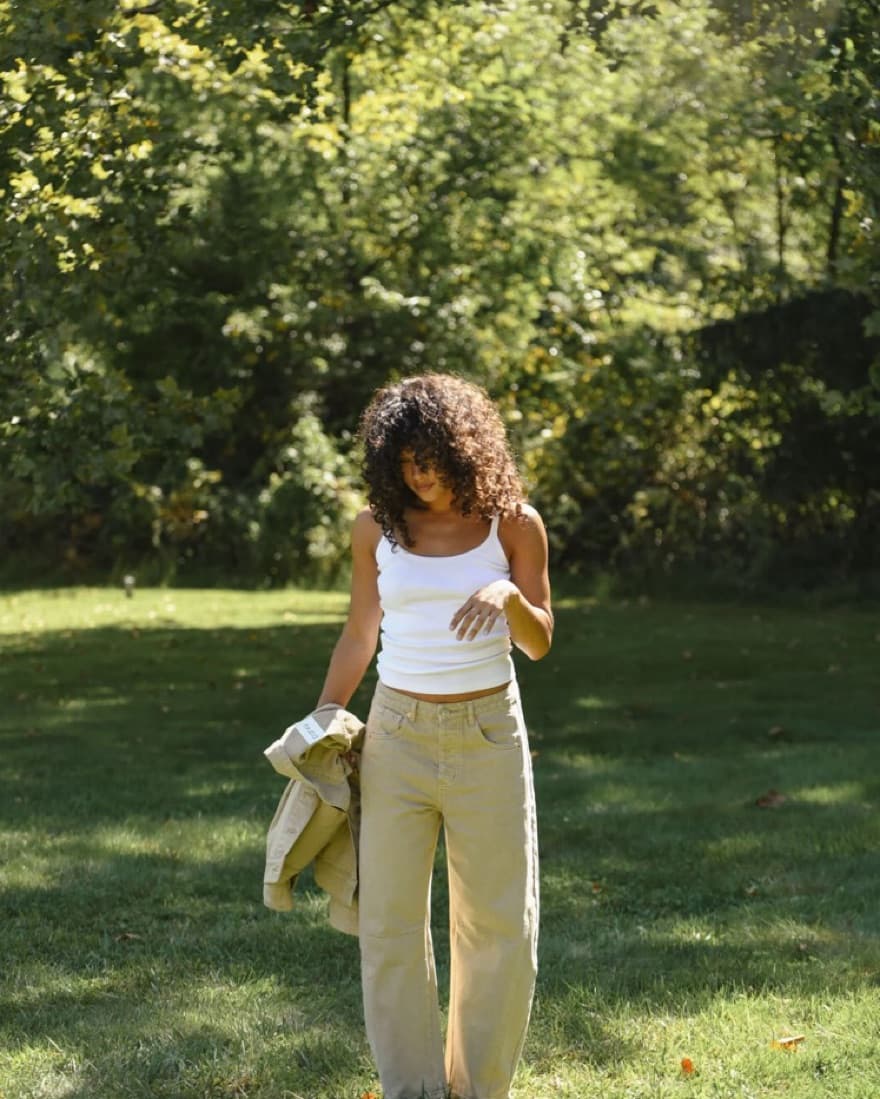 Parke Tan Denim Jeans - Image 2