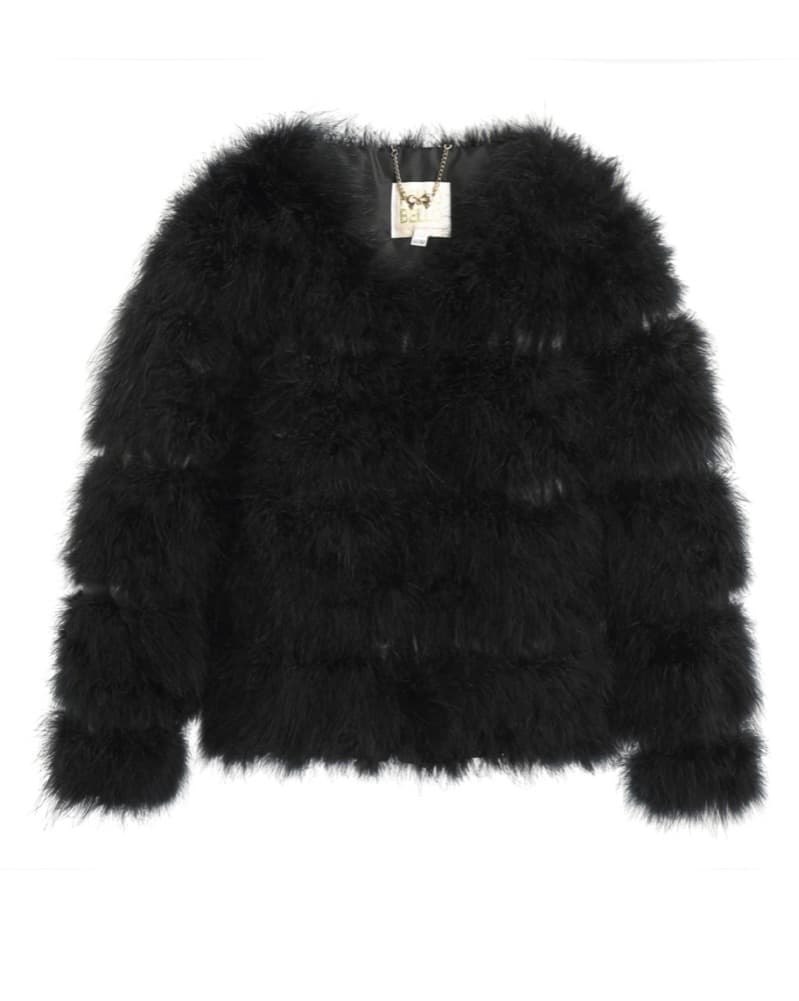 Classic Black Layer Feather Jacket - Image 1