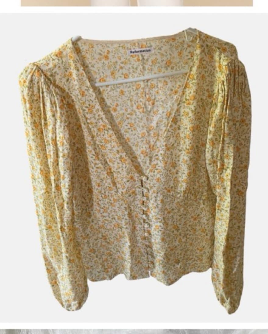 Reformation Nell Top Lima Floral Print - Image 3