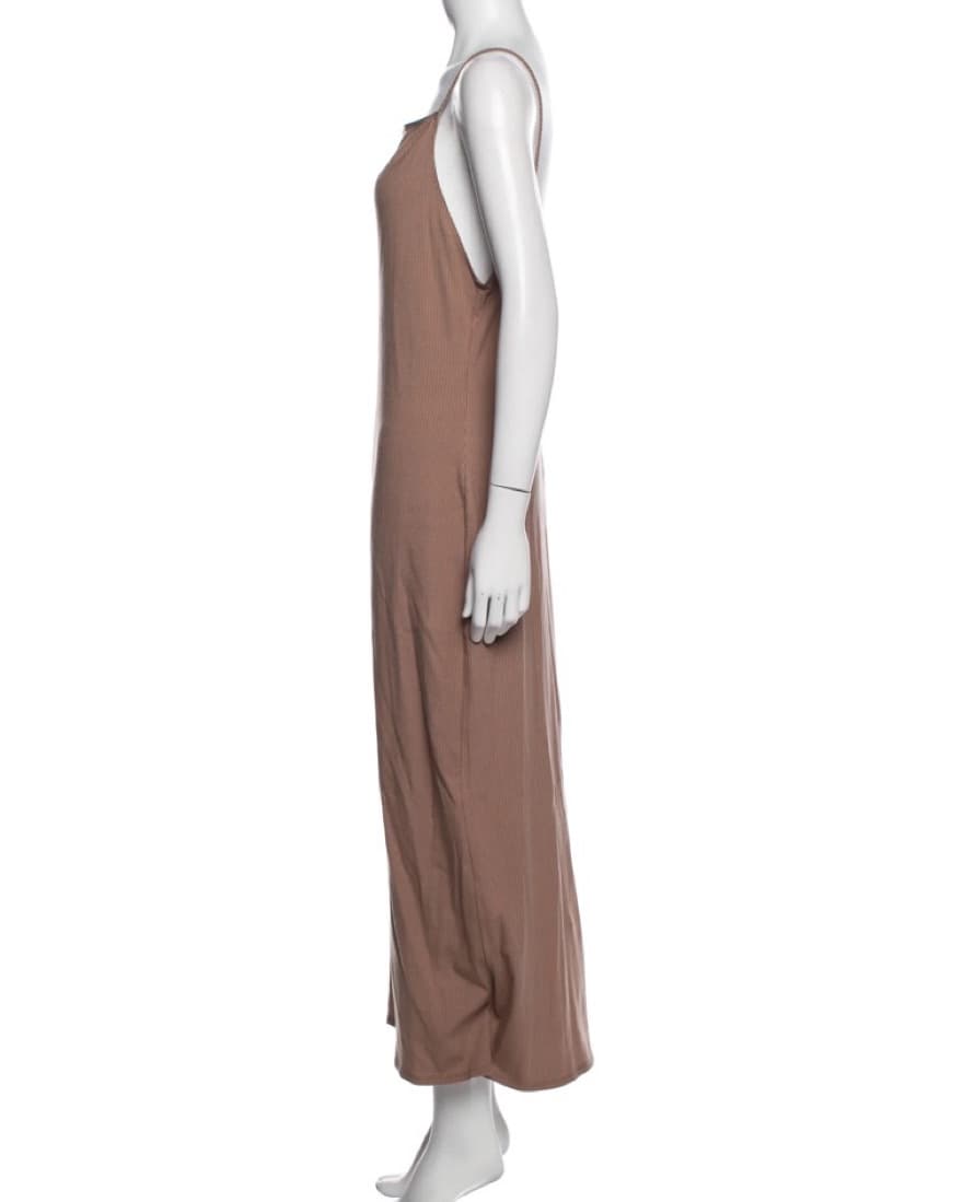 Reformation Brown Ribbed Knit Dress - Image 6