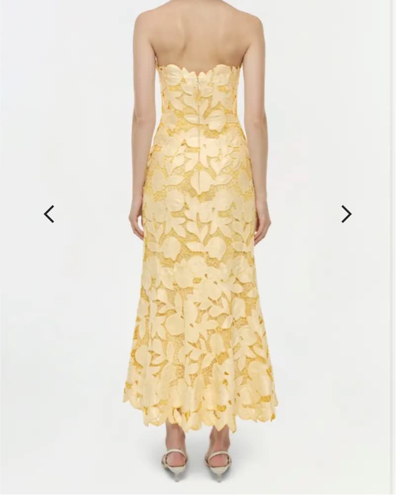 Valletta Strapless Embroidered Dress - Image 3
