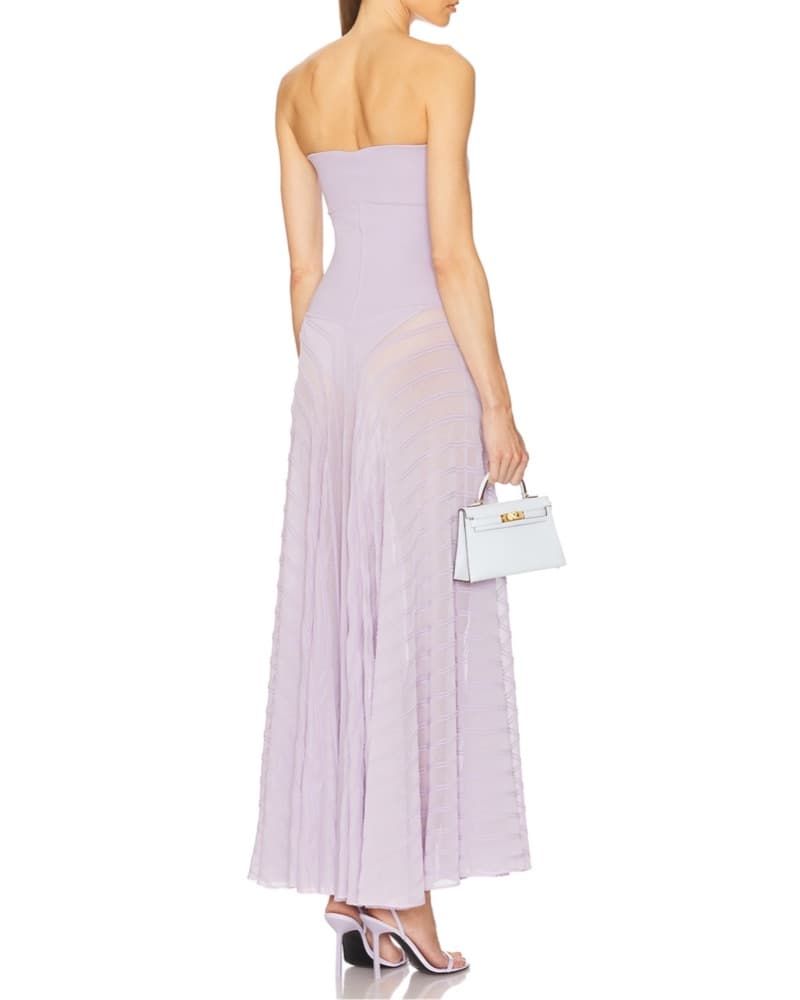 Helsa June Knit Bodysuit Dress Lavender - Image 2