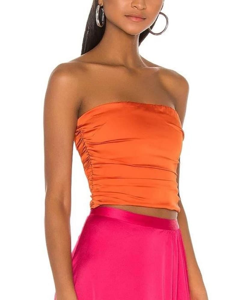 NBD Rae Strapless Tube Top Orange  - Image 1