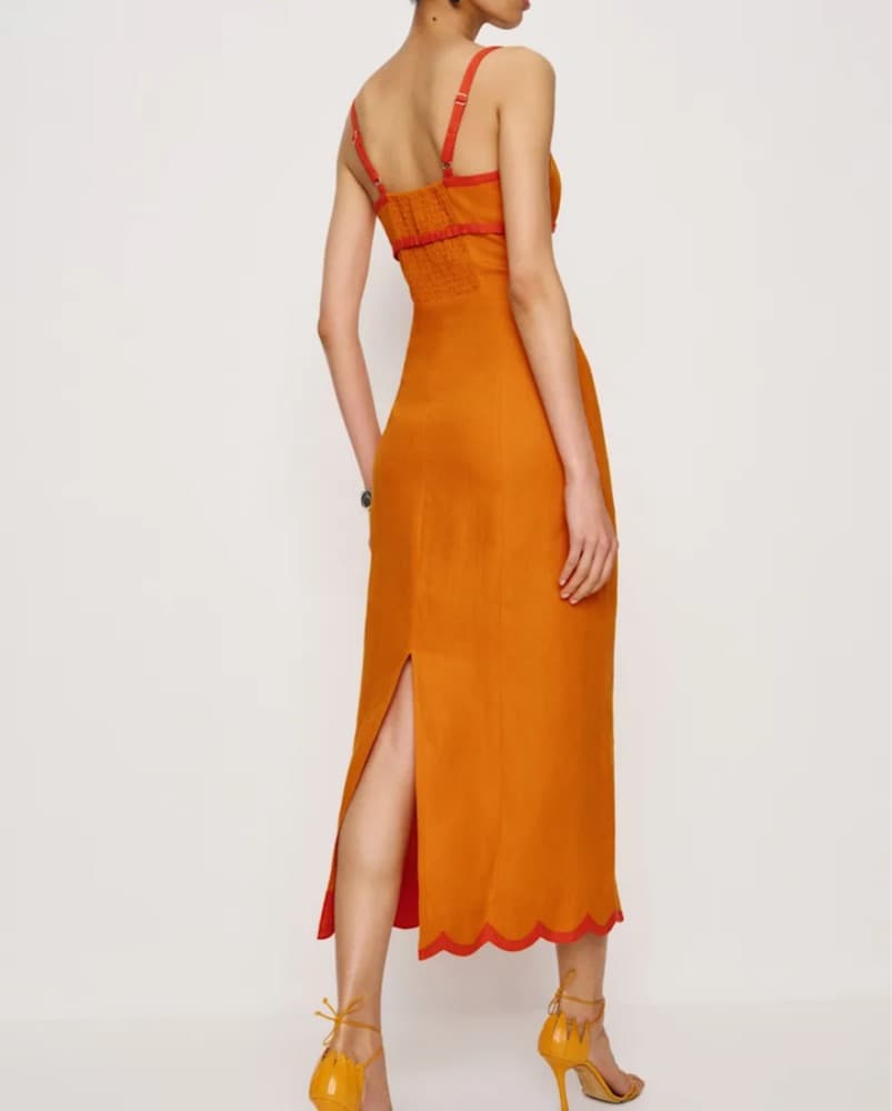 Reformation Sara Linen Dress XS - Image 3