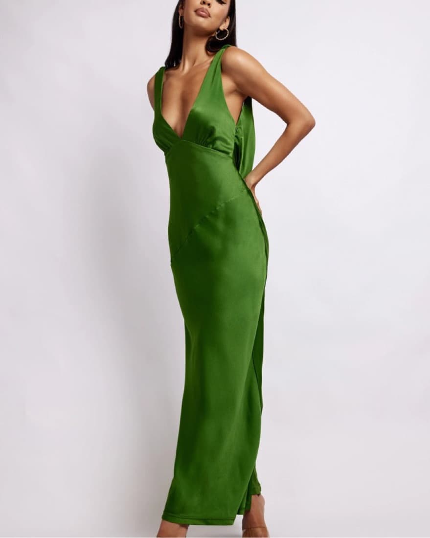 Meshki Nadia Maxi Satin Dress With Back  - Image 1