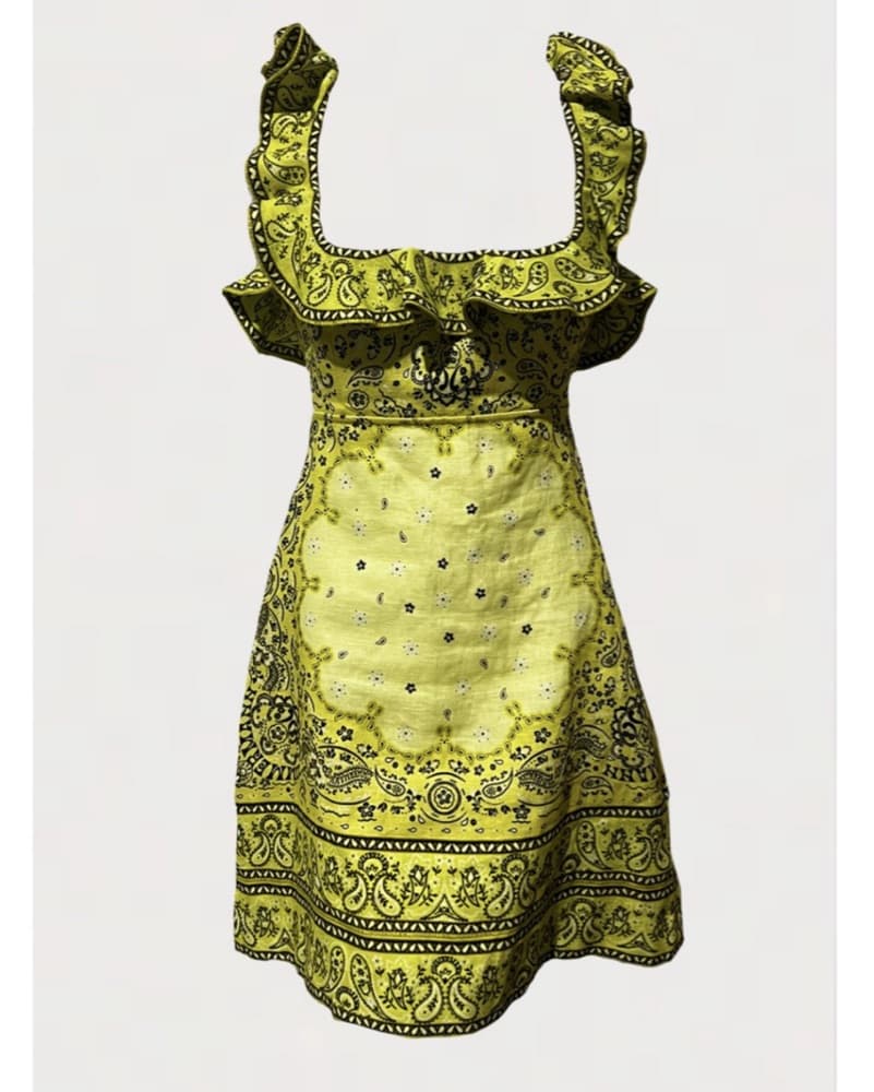 Yellow Bandana Zimmermann Dress - Image 2