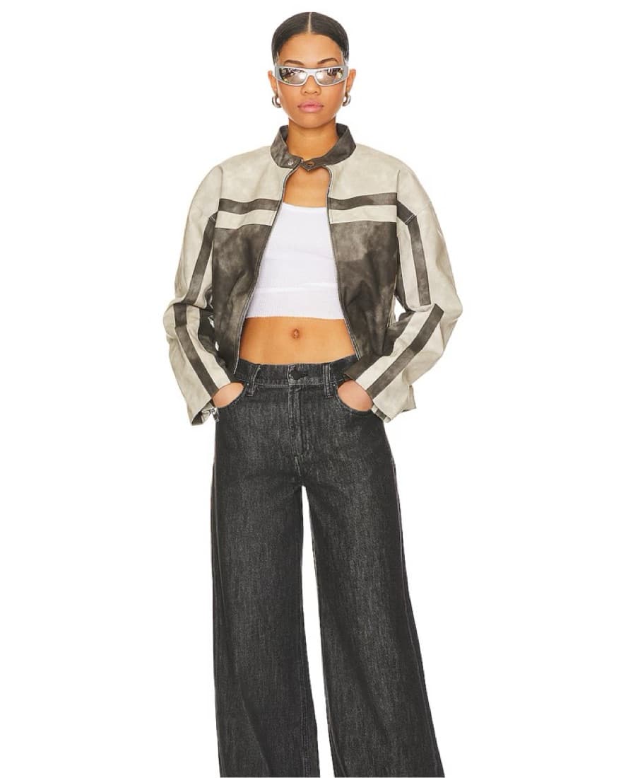 Faux Leather Moto Jacket - Image 5