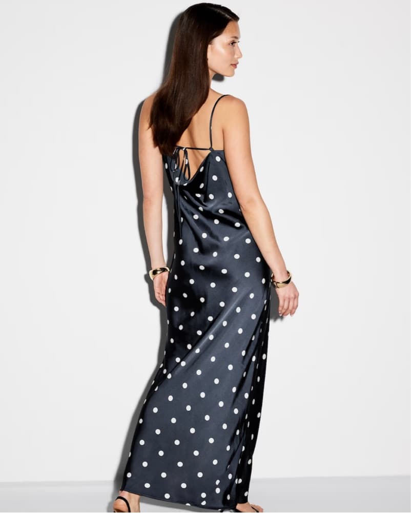 Stylish Polka Dot Maxi Dress  - Image 3