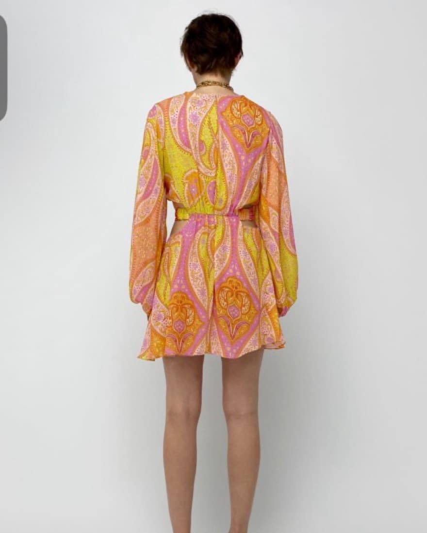 CUTOUT PRINTED DRESS - Image 5