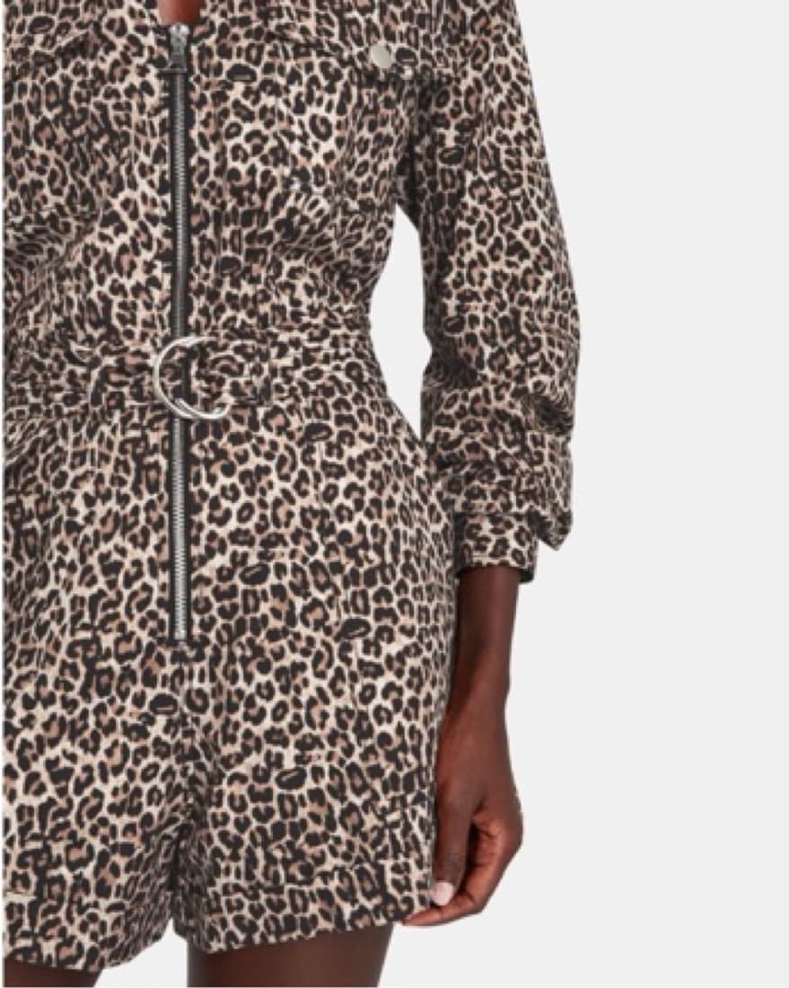 Marissa Webb Leopard Romper S Zip Front  - Image 6