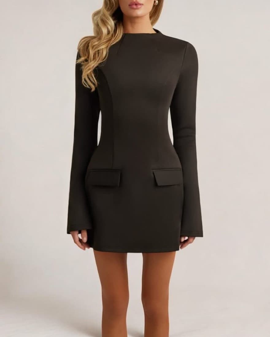 Long Sleeve Mini Dress  - Image 3