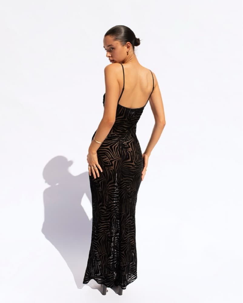 Réalisation Par Black Zebra Print Dress - Image 3