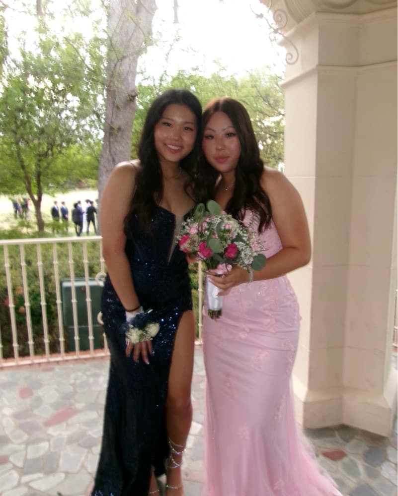 Pink Floral Terry Costa prom dress  - Image 1
