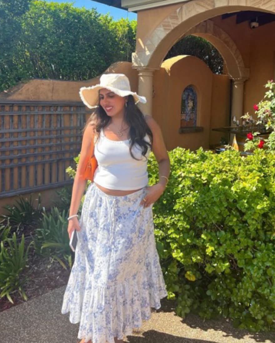 House Of CB Aitana Blue Midi Skirt  - Image 3